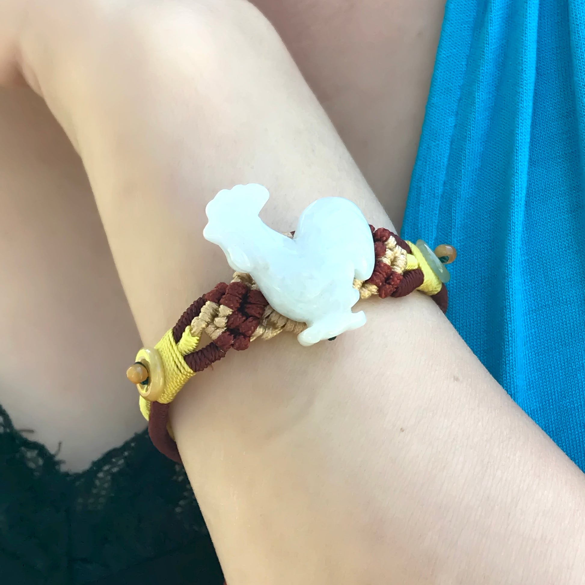 Add Some Sun to Your Look with a Rooster Handmade Jade Bracelet