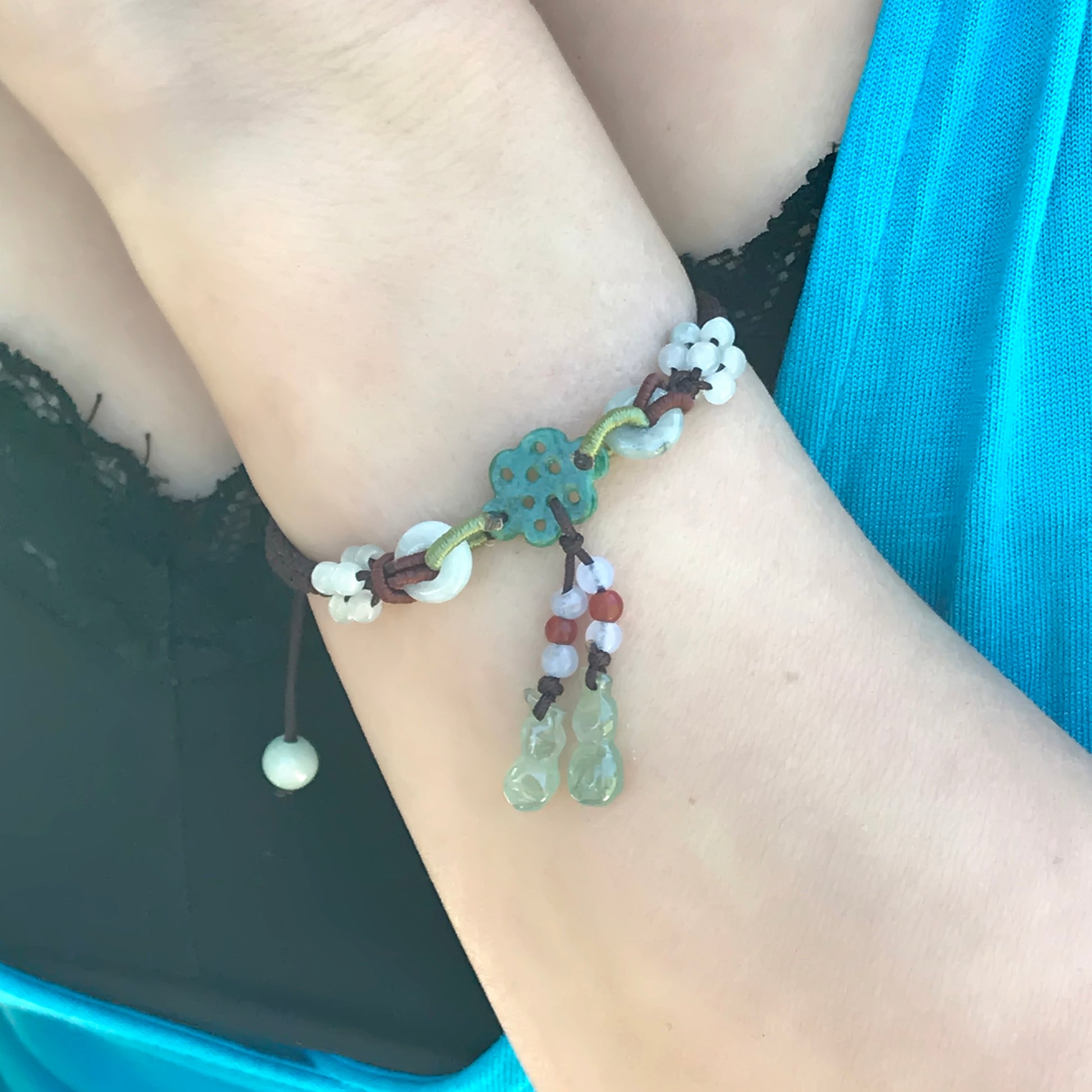 Make a Wish with your Fairy Vase Handmade Jade Bracelet