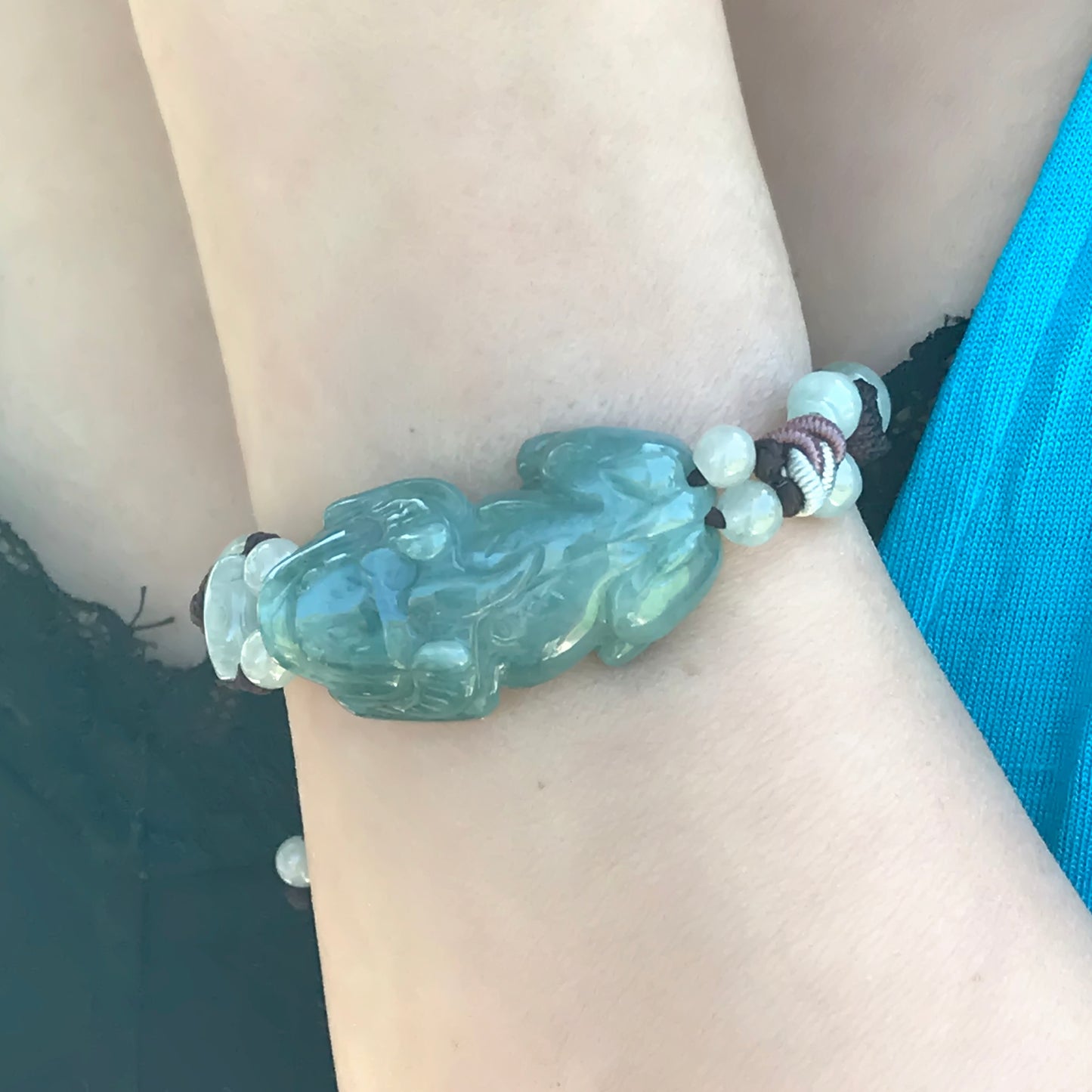 Express your Personal Style with this Unique Pi Yau Jade Bracelet