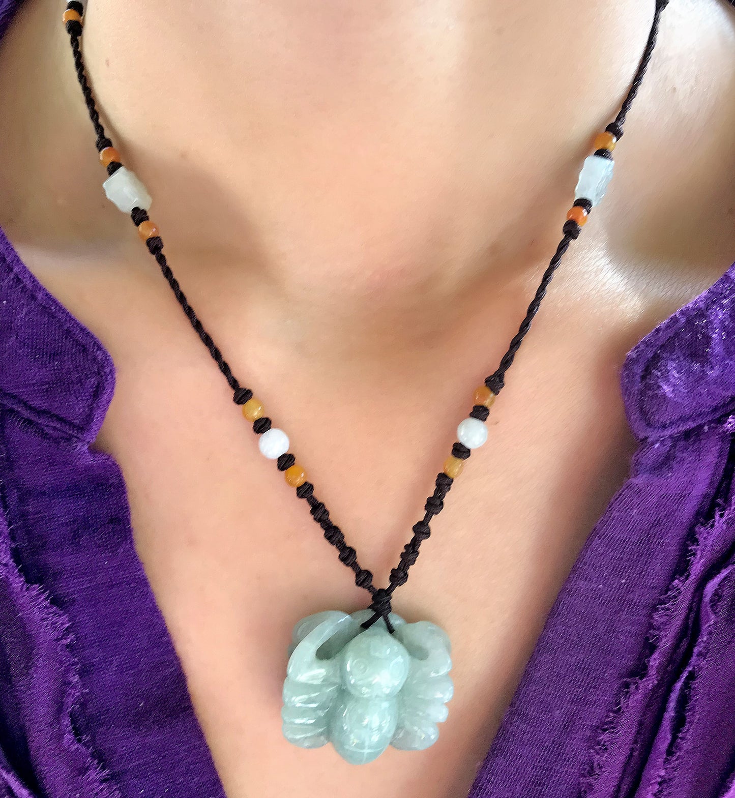 Wear Your Good Luck Charm - The Spider Jade Necklace