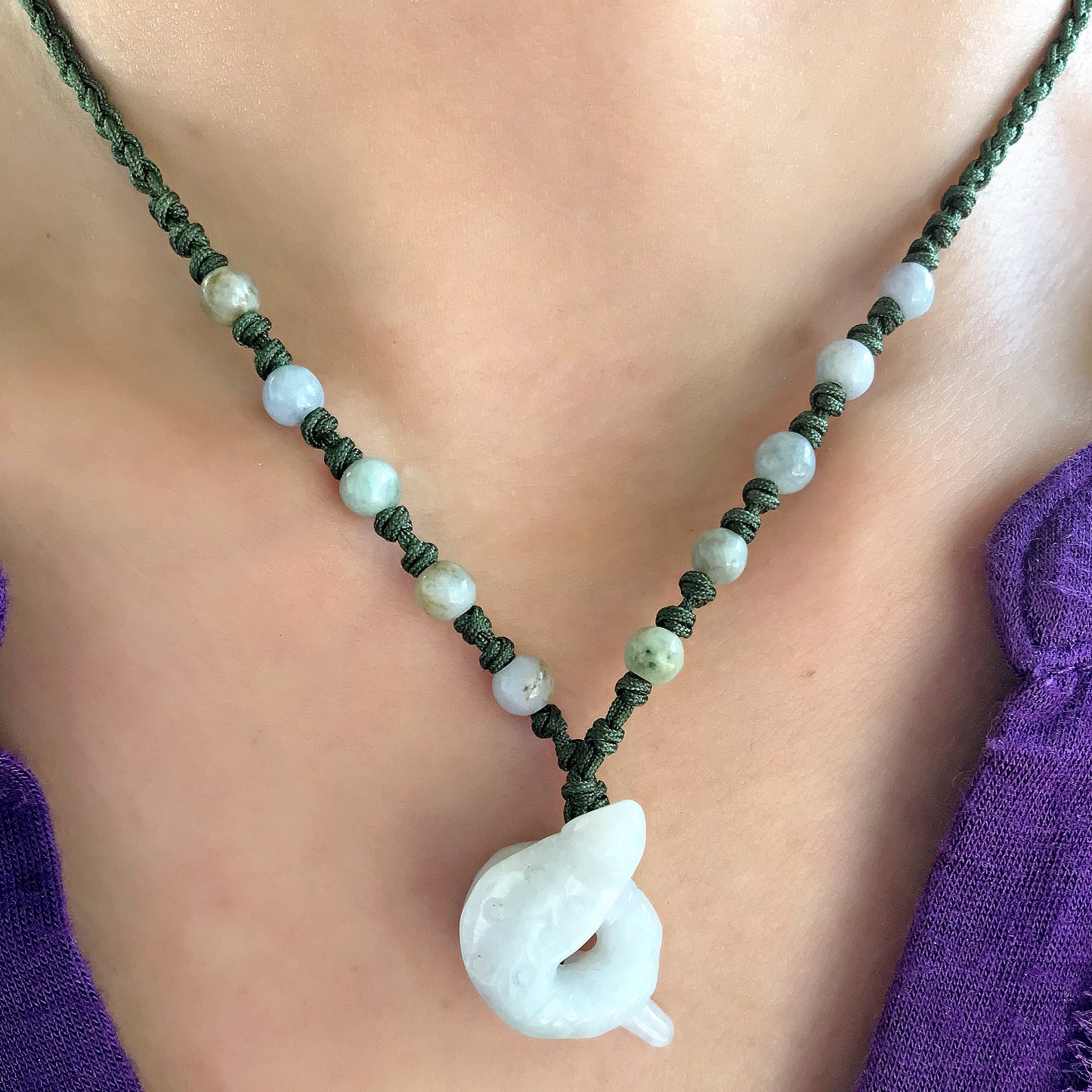 A Unique and Personal Gift: Snake Chinese Zodiac Handmade Jade Necklace