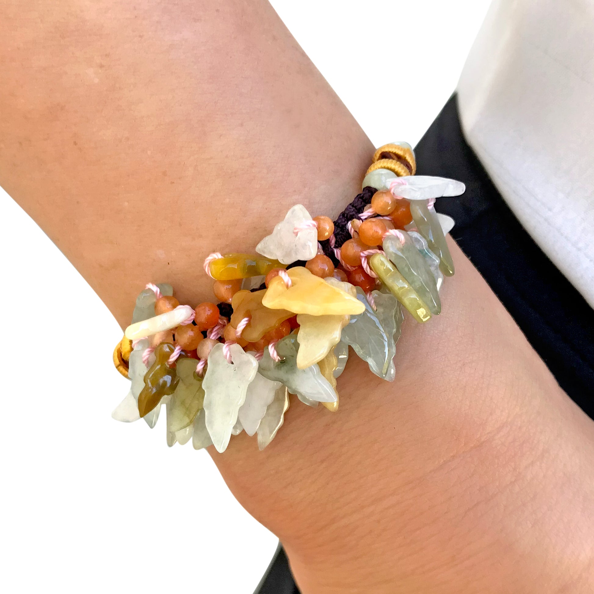 Wear Nature on Your Wrist with the Beautiful Autumn Leafs Jade Bracelet