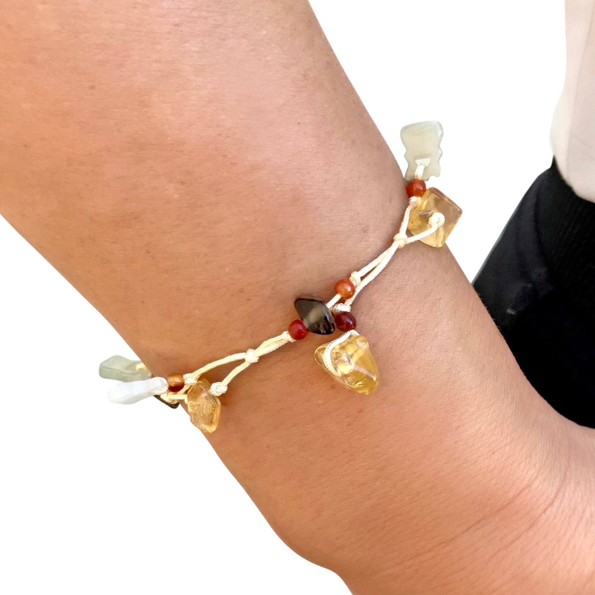 Attract Wealth and Fortune with this Money Pouch Gemstones Bracelet