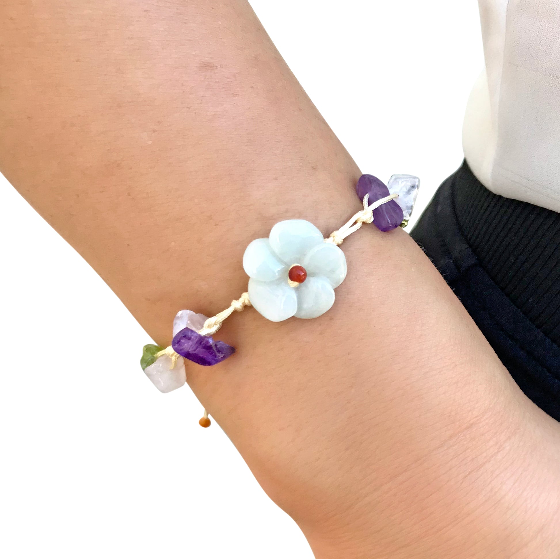 Adorn Yourself in the Dainty Cherry Blossom Gemstone Bracelet