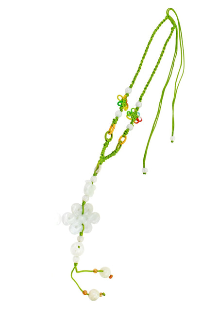 Infinity Charm Necklace Wisdom of Jade and Infinity Symbol, This Necklace Honors Love That Never Ends
