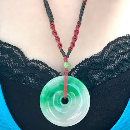 Infinity Charm for Necklace Jade Promotes Peace Circle of Infinity Reflects Love Without End