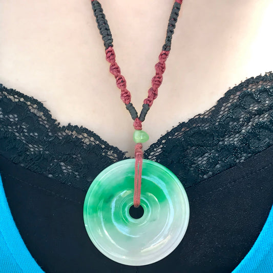 Infinity Charm for Necklace Jade Promotes Peace Circle of Infinity Reflects Love Without End