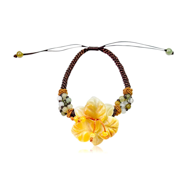 Iris Bracelet Jade Pendant Jewelry for Her for Birthday Gift