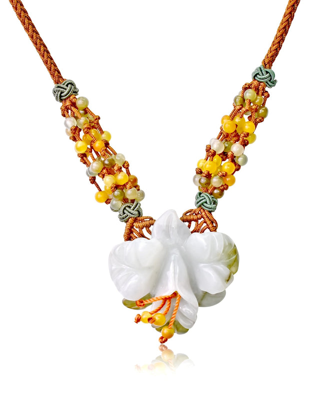 Iris Flower Necklace 