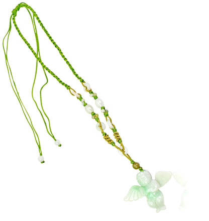 Jade Angel Handmade Angel Pendant Necklace Spiritual Gift for Birthday, Valentine’s Day, Mother’s Day or Father's Day Gift