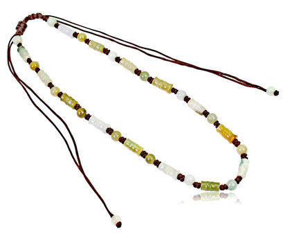 Jade Chain Necklace Featuring Jade Bamboo Unique Gift for Mother’s Day or Father's Day 