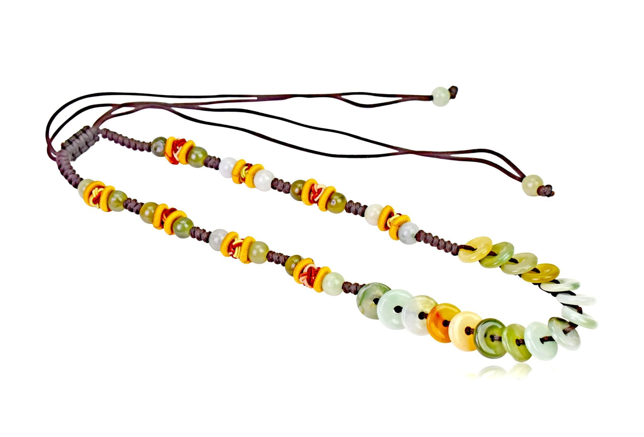 Jade Circle Necklace Spiritual Jewelry for Women on Birthdays, Anniversaries, or Valentine’s Day