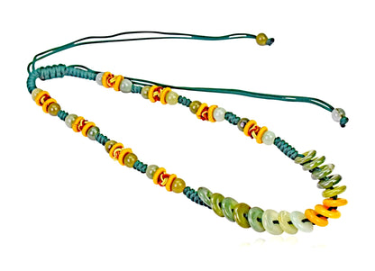 Jade Circle Necklace for Her or Him Perfect Birthday Gift for Mom or Dad