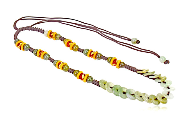 Jade Circle Necklace with Infinity Circle Necklace Custom Gift for Anniversary