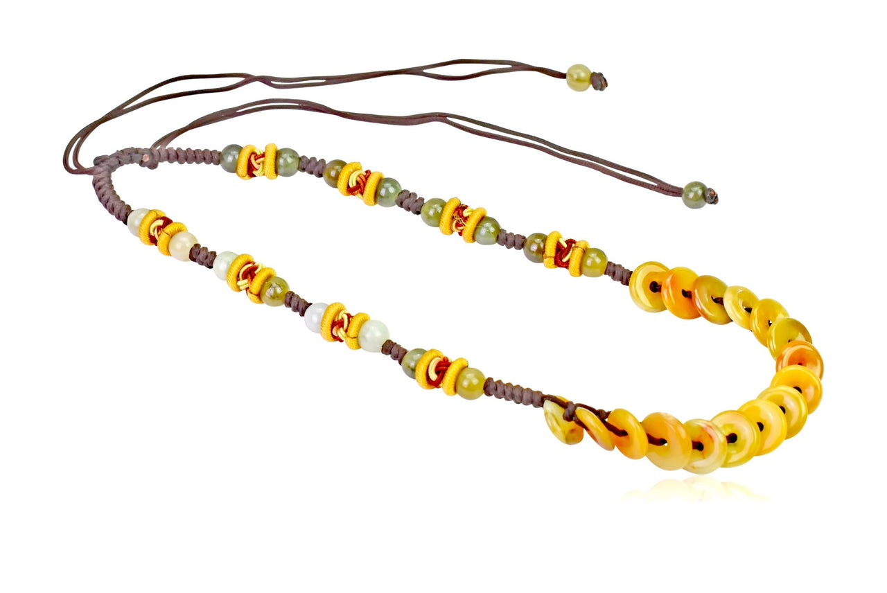 Jade Circle Necklace with Infinity Circle Necklace Gift for Women or Men on Father’s Day or Mother's Day