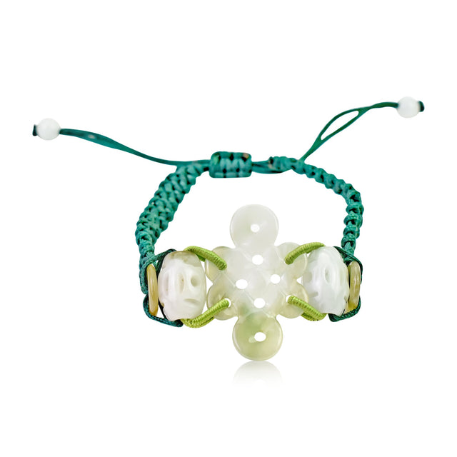 Jade Infinity Charm Bracelet for Women Infinity Symbol Jewelry Meaningful Gifts for Mom Infinity Symbol Bracelet Mother's Day Gift 