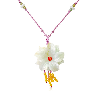 Jade Necklace Inspired by Colorful Sea Anemones a Romantic Valentine’s Day Gift for Her