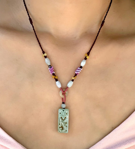 Jade Necklace Women Her Sakura Blossom Necklace That Captures Nature, Peace and New Beginnings