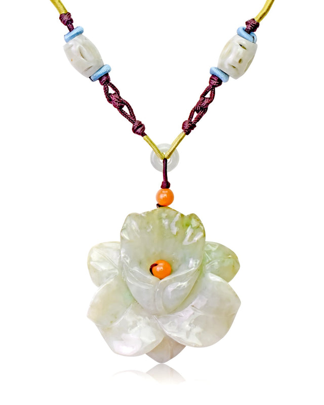 Jade Orchid Necklace graceful birth flower necklace for mom’s unforgettable moments