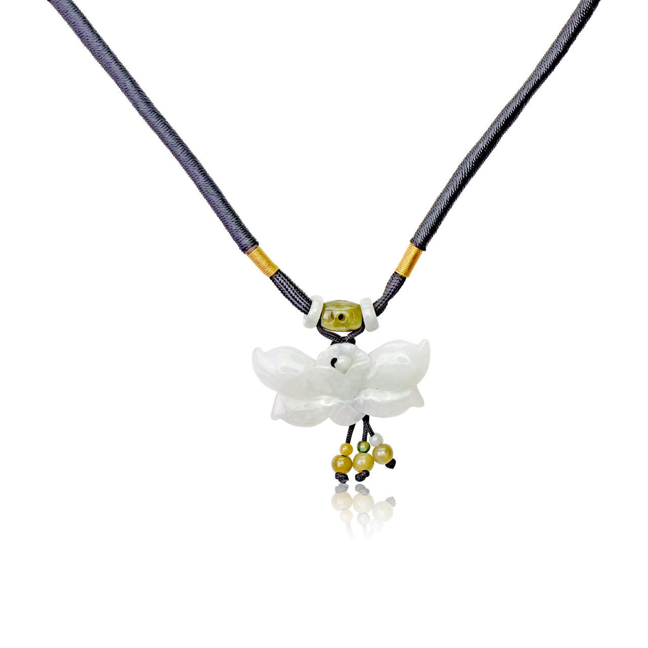 White Jade Wild Indigo Yellow a Jade Pendant Necklace for Women Yellow False Indigo Unforgettable Birthday Gift