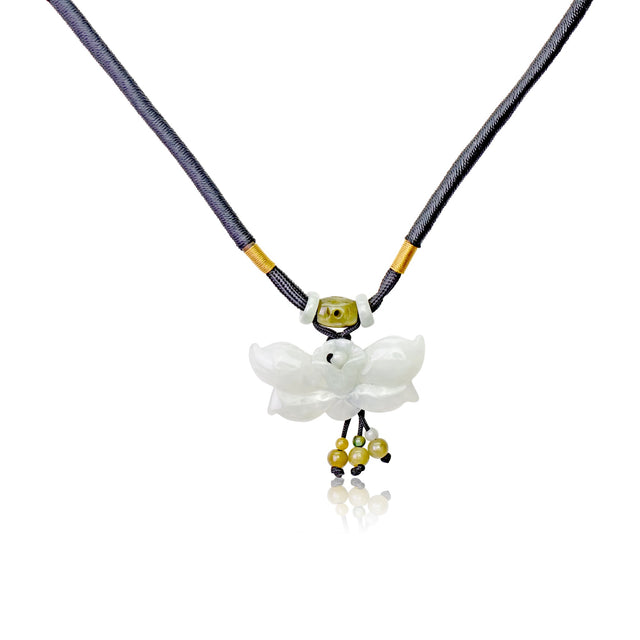 White Jade Wild Indigo Yellow a Jade Pendant Necklace for Women Yellow False Indigo Unforgettable Birthday Gift