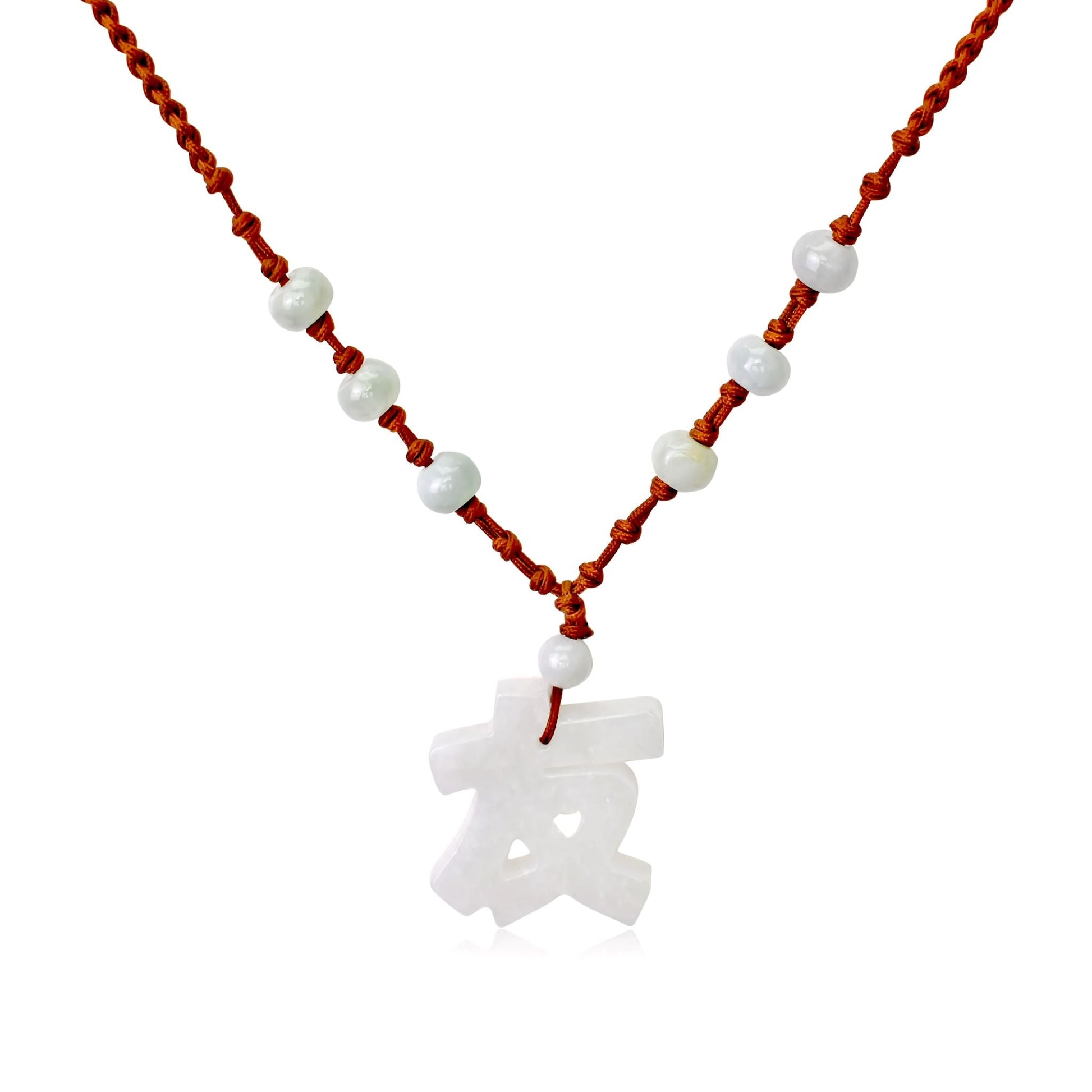 Jade Pendant with Chinese Character for Friendship Good Luck Jade Pendant for Birthday 