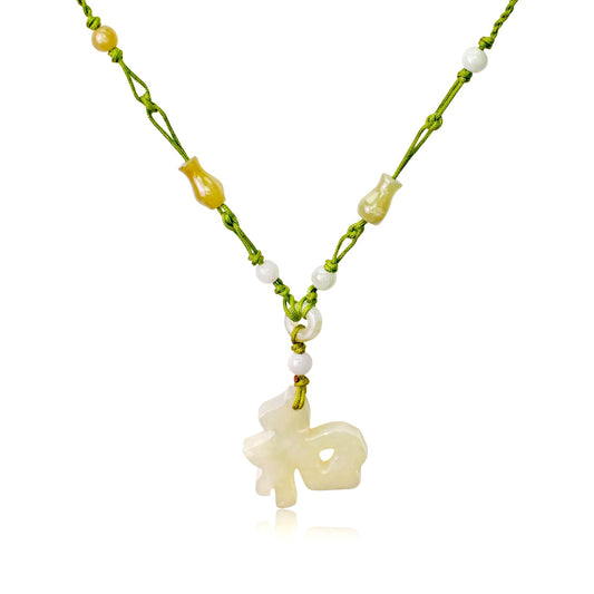 Jade Pendant with Chinese Character for Harmony Graceful Good Luck Jade Pendant for A Thoughtful Birthday Gift 