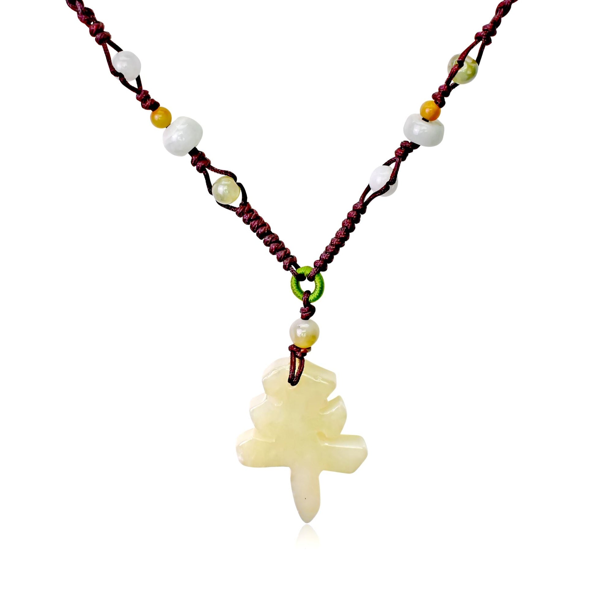 Jade Pendant with Chinese Character for Peace Good Luck Jade Pendant for Birthday Surprise