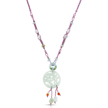 Jade Pendant with Chinese Character for Wealth For Birthday Gift 