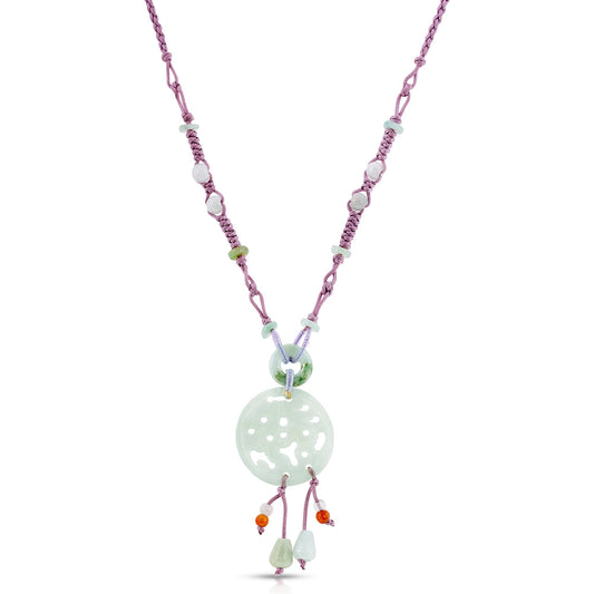 Jade Pendant with Chinese Character for Wealth For Birthday Gift 