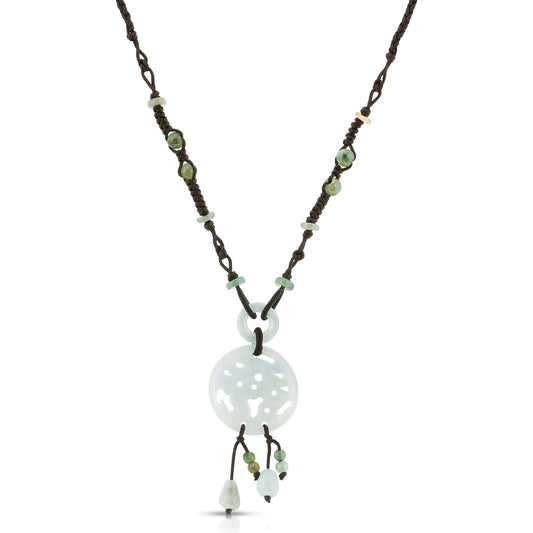 Jade Pendant with Chinese Character for Wealth For Birthday Gift Pendant Jade Necklaces Symbolizing Luck and Prosperity 