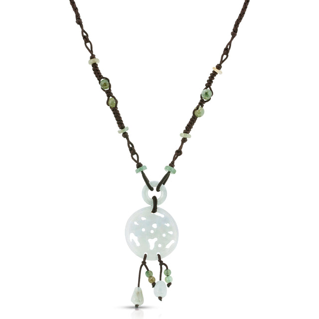 Jade Pendant with Chinese Character for Wealth For Birthday Gift Pendant Jade Necklaces Symbolizing Luck and Prosperity 