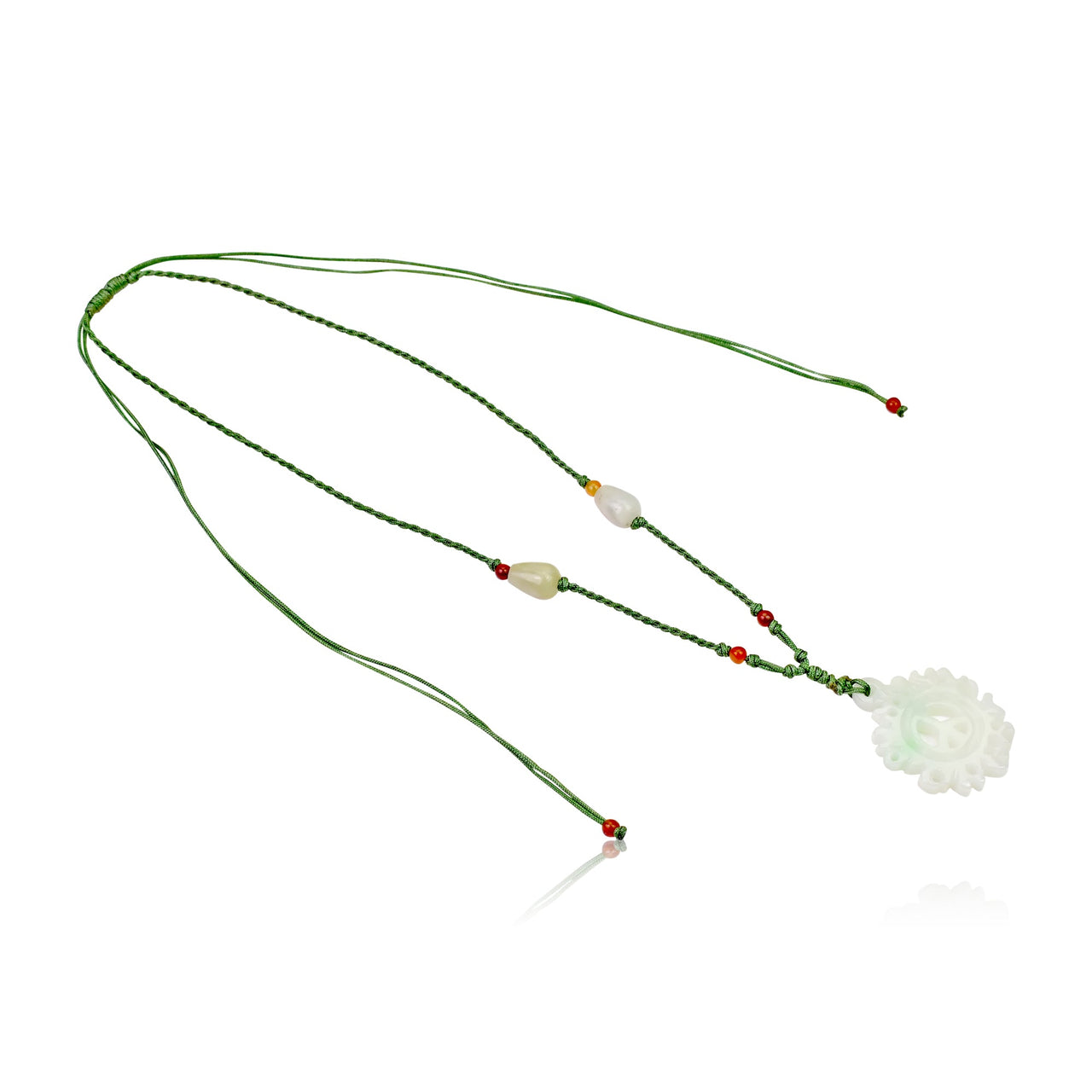Jade Sunshine Pendant Necklace for Women Handmade Sun Pendant for Birthday 