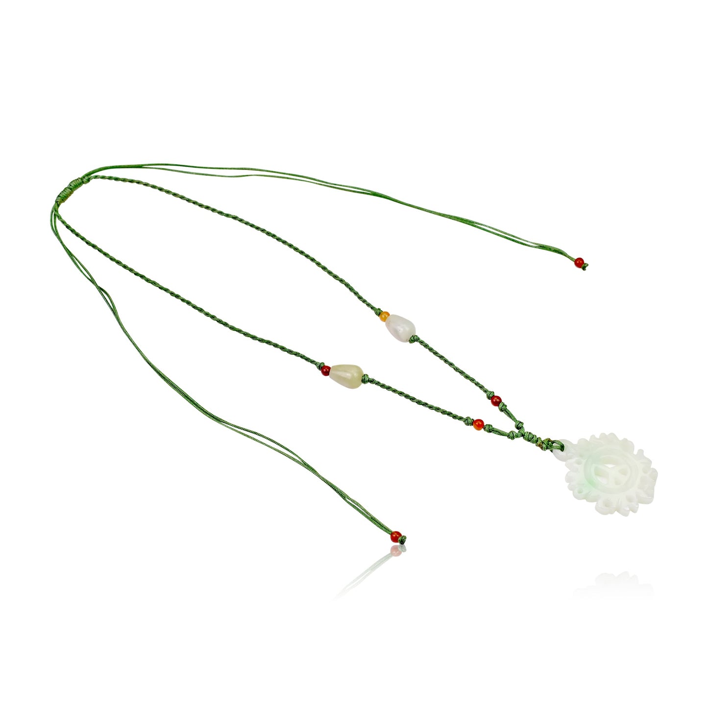 Jade Sunshine Pendant Necklace for Women Handmade Sun Pendant for Birthday 