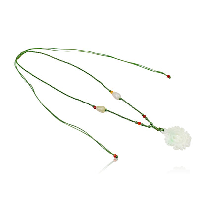 Jade Sunshine Pendant Necklace for Women Handmade Sun Pendant for Birthday 