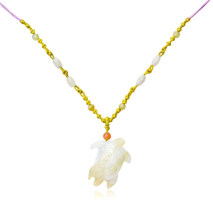 Jade Turtle Necklace for Men or Women Elegant Necklace Turtle for Friends Ideal Birthday Gift
