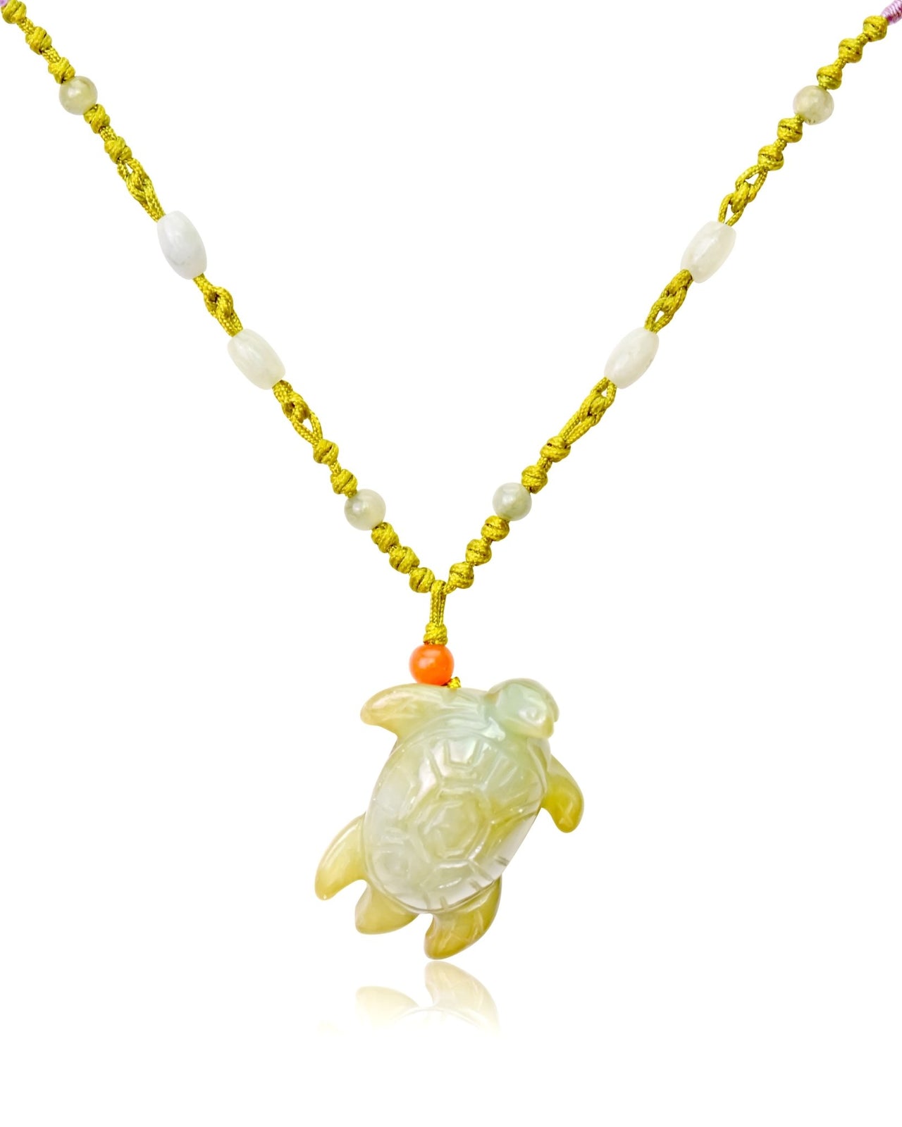 Jade Turtle Necklace with Turtle Pendant Necklace Turtle for Men or Women, Birthday Gift for Friends