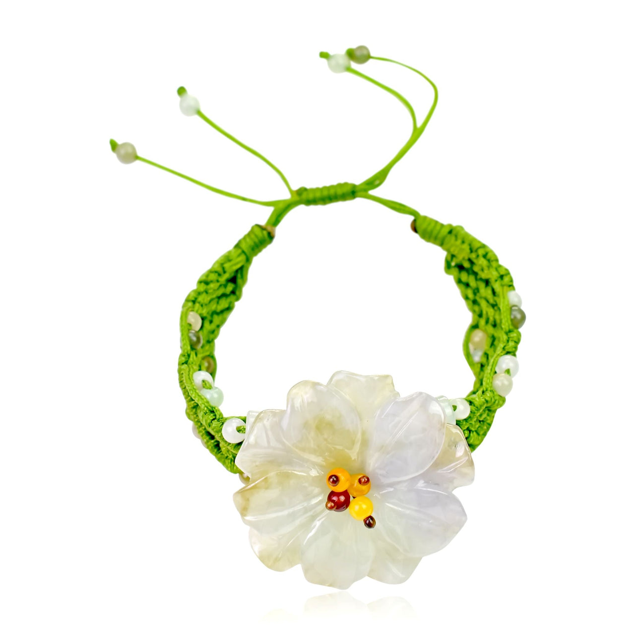 Jade bracelet for women with anemone in water design a meaningful birthday gift for grounding and serenity