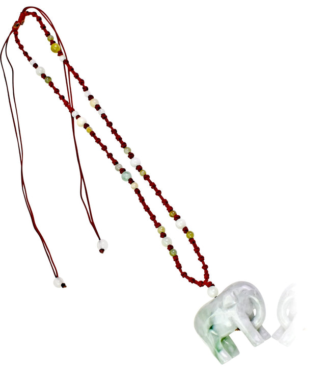 Jade elephant necklace, elephant pendant jade, jade elephant pendant for birthday and spiritual gift