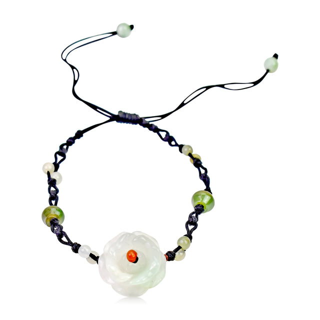 Jade stone bracelet rose jade a sweet friends birthday gift for her