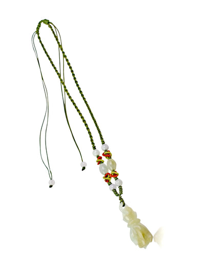 Kwan Yin Jade Pendant carved Buddha hand Handmade Unisex Necklace for Mother’s Day or Father's Day Gift