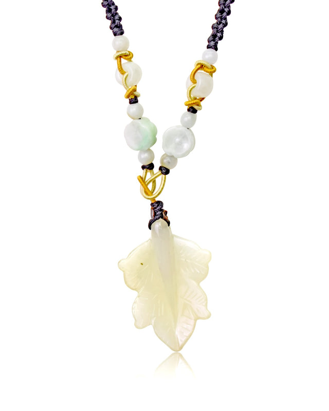 Leaf Necklace Mother's Day Gift Infused with Calming Energy and Spiritual Harmony for Every Season