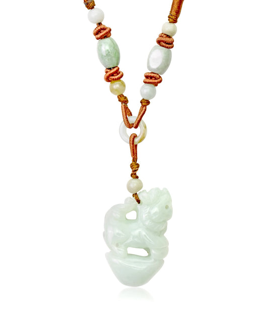 Lion Necklace for Father’s Day Gift Chain with Lion Pendant for Men Ingot Pendent 