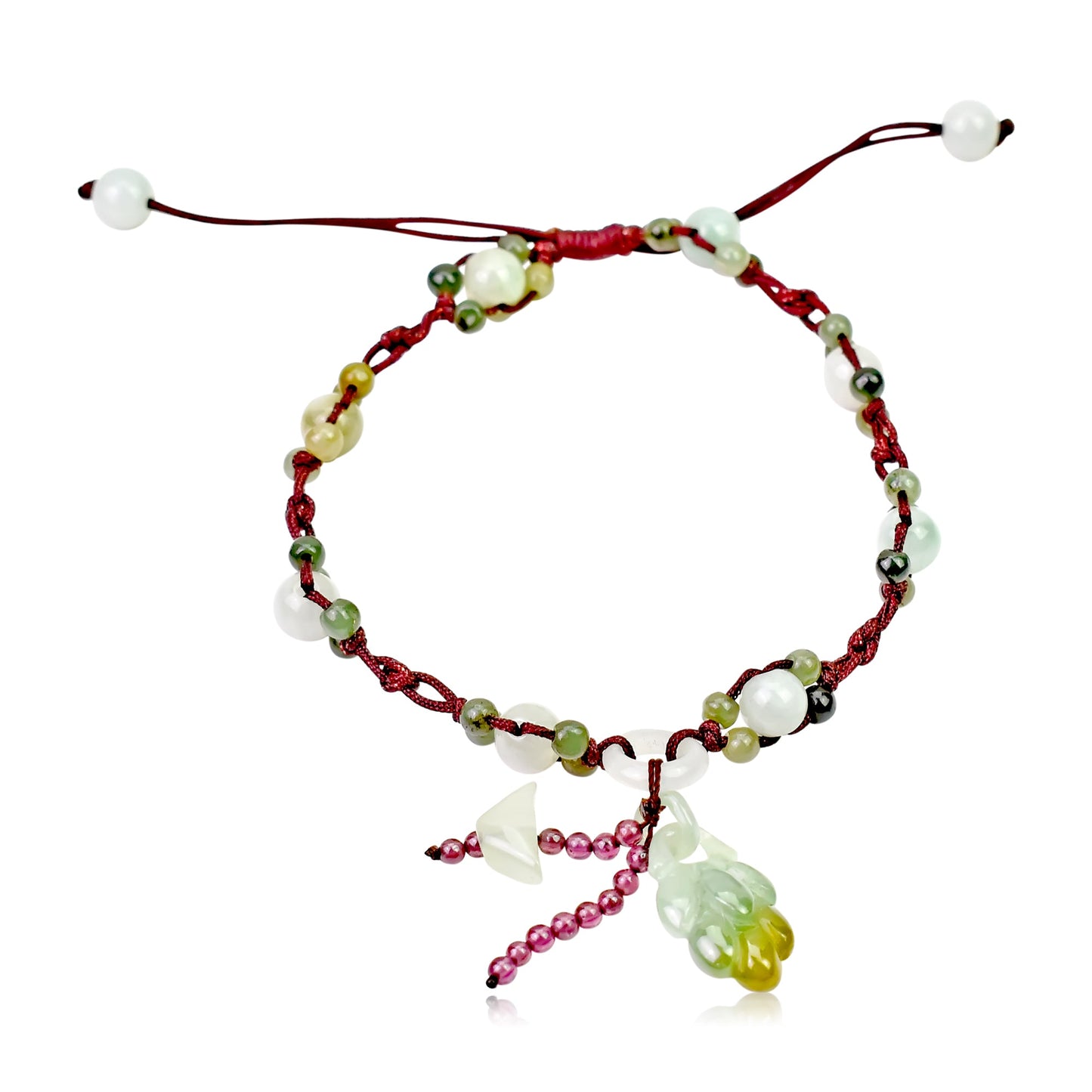 Lucky Jade Bracelet with Ingot Elegant Chain Link Bracelet Gift for Friends birthday