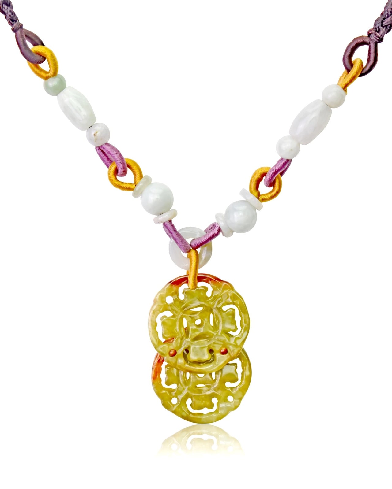 Lucky Pendant for Money a Coin Pendant Necklace Handmade Jade Pendant for Women for Mother's Day and Birthdays