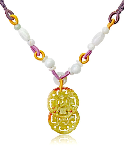 Lucky Pendant for Money a Coin Pendant Necklace Handmade Jade Pendant for Women for Mother's Day and Birthdays