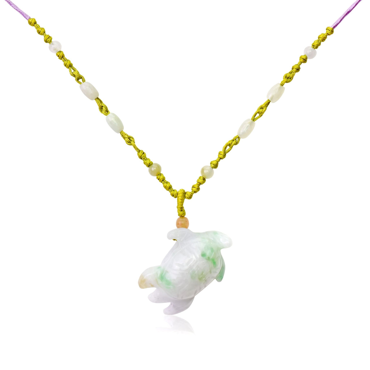 Lucky Turtle Necklace in Jade Pendant Turtle for Women, Great Gift for Birthday, Anniversary, or Mother’s Day