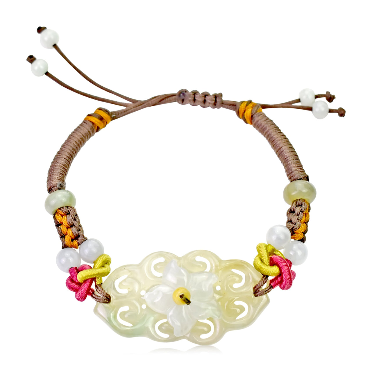 Meaningful Forever Knot Bracelet in Jade Womens Infinity Bracelet for Wife or Mom Birthday Gift