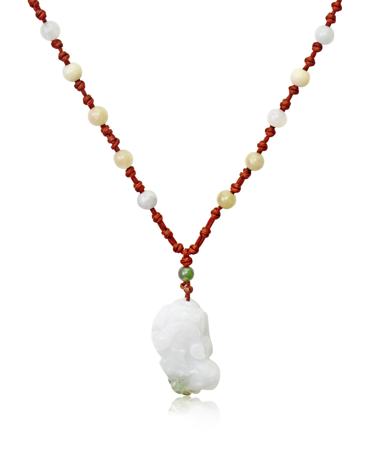 Mens Jade Pendant Necklace with Pixiu Necklace Anniversary or Birthday Gift, Handmade with Meaning
