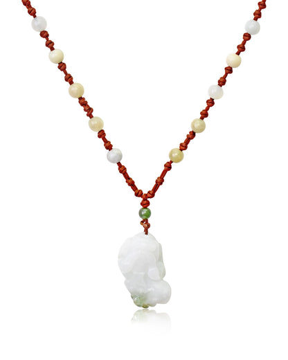 Mens Jade Pendant Necklace with Pixiu Necklace Anniversary or Birthday Gift, Handmade with Meaning